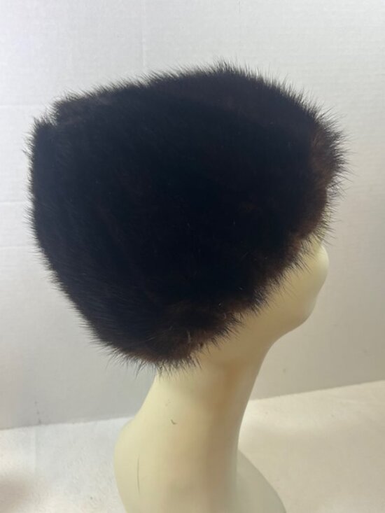 VTG 40\'s/50\'s Classy Elegant Brown Fur Hat Cap Julius Garfinckel & Co main image 2
